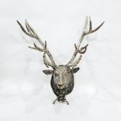 Plated cast hollow section stag's head