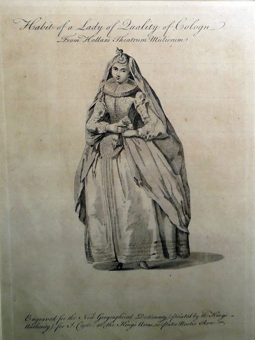 Four black and white engravings from The Geographical Dictionary  "Full Dress of a Lady of Nurembur - Image 2 of 4