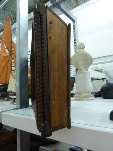 Model of a three-masted sailing ship in a wooden framed glass case - Image 2 of 2