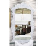 Contemporary rectangular wall mirror with wavy edged painted frame, the plate 160cm x 81cm