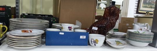 Large quantity of Royal Worcester 'Evesham' pattern dinnerware to include tureens, dinner plates,