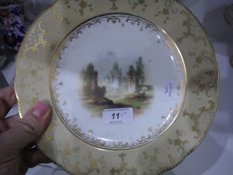 19th century porcelain dessert service depicting c - Image 19 of 32