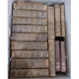 Collection of Sir Walter Scott's Waverley novels 1905, brown leather bound, together with two