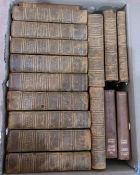Collection of Sir Walter Scott's Waverley novels 1905, brown leather bound, together with two