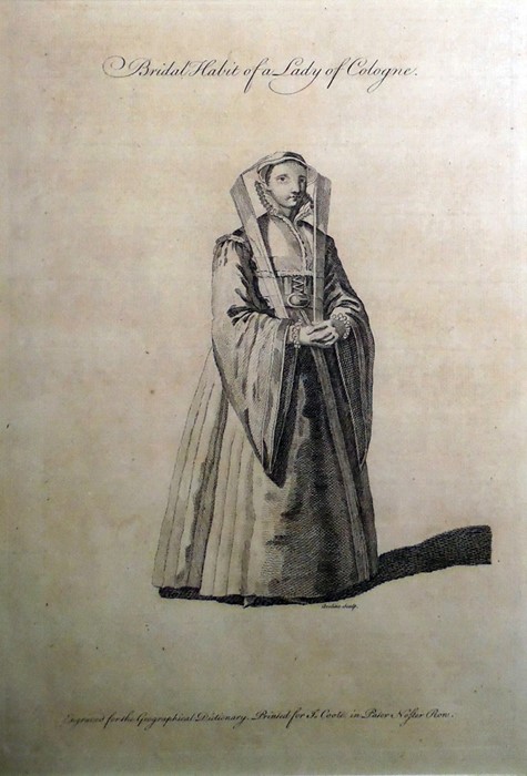 Four black and white engravings from The Geographical Dictionary  "Full Dress of a Lady of Nurembur - Image 4 of 4