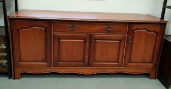 20th century cherrywood-effect sideboard with sing