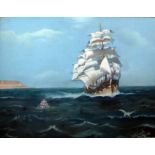 G Clark Gouache Sailing galleon at sea  E Clark Watercolour drawing Puppy and kitten (2)