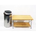 Brabantia kitchen bin and a beech coffee table and two SKY boxes