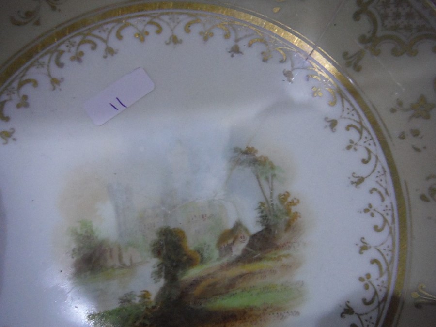 19th century porcelain dessert service depicting c - Image 27 of 32