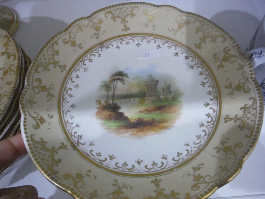 19th century porcelain dessert service depicting c - Image 22 of 32