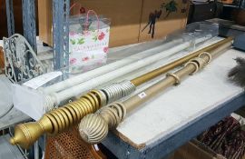 Three assorted curtain poles to include one from Laura Ashley (3)