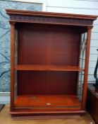 Contemporary glazed open bookcase, oak gateleg table, television cabinet, occasional table, white-pa