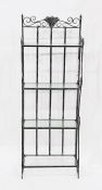 20th century four tier whatnot with glass shelves