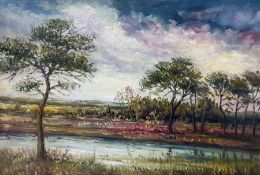 Large quantity of assorted pictures and prints to include:- J Berke Oil on canvas Landscape,