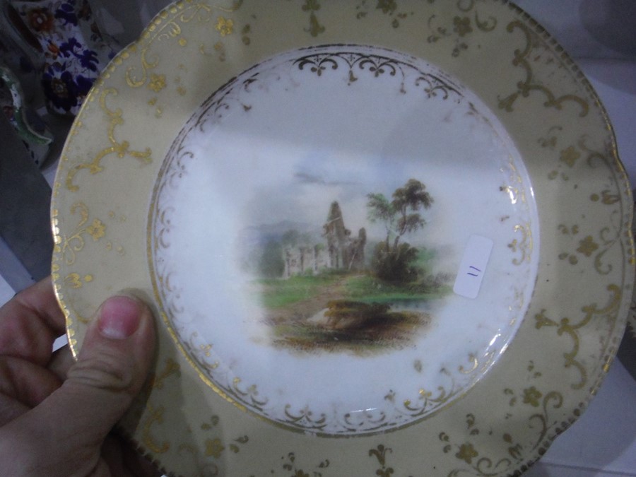 19th century porcelain dessert service depicting c - Image 17 of 32