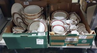 Salisbury 'Sarum' part dinner and tea ware to include tureens, plates, teacups, etc ( 2 BOXES)