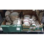 Salisbury 'Sarum' part dinner and tea ware to include tureens, plates, teacups, etc ( 2 BOXES)