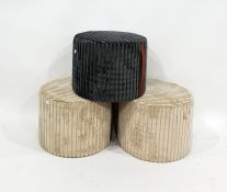 Three cylindrical upholstered footstools/pouffes by Missoni Home (3)
