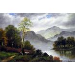 F Allen Oil on canvas Highland landscape, signed lower right, 39cm x 59.5cm