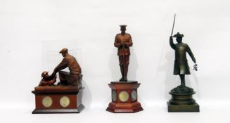 Two Danbury Mint resin figures commemorating World World One centenary for the fallen and the