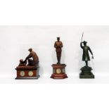 Two Danbury Mint resin figures commemorating World World One centenary for the fallen and the