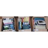 Three boxes of assorted books including  history, architectural history, biography etc. (3)