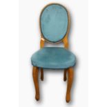 Set of 10 cherrywood framed cameo-backed dining chairs (10)