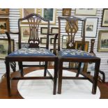 Five Georgian style mahogany dining chairs includi