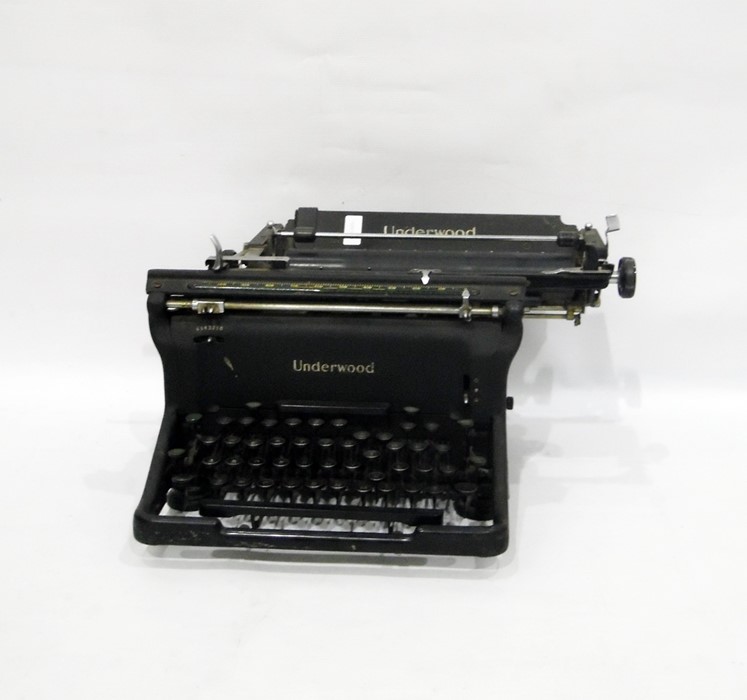 Vintage Underwood typewriter, a Remington portable typewriter, with instruction leaflet and a
