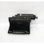 Vintage Underwood typewriter, a Remington portable typewriter, with instruction leaflet and a