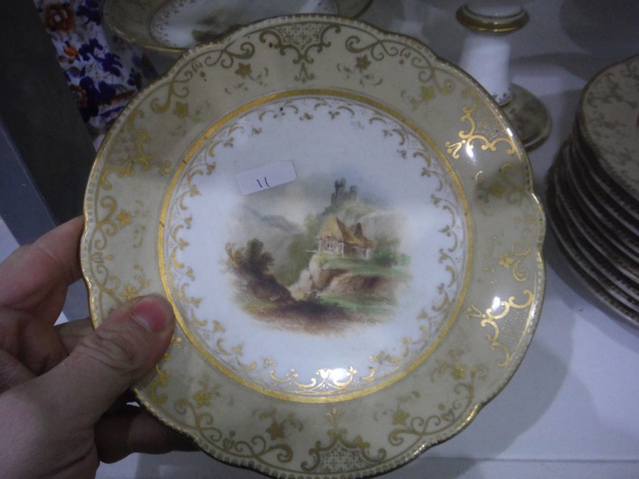 19th century porcelain dessert service depicting c - Image 32 of 32