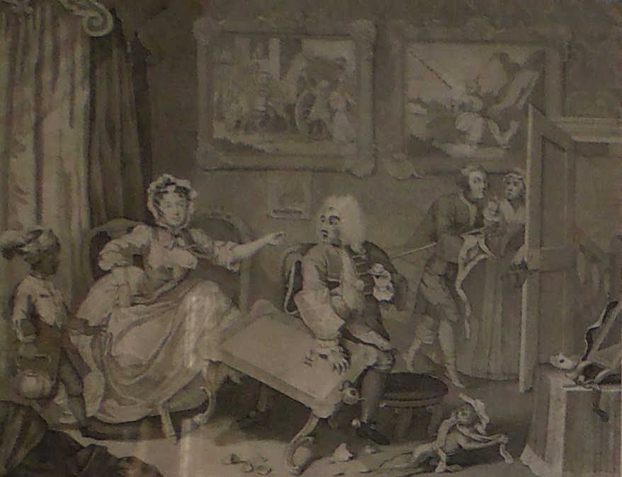 Six 19th century engravings after William Hogarth by R Cooper from the Harlots Progress - Image 4 of 6