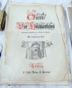 After Durer Folio of production woodcuts German published in Leipzig, unbound