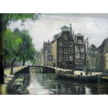 Kees De Voogt (1893-1973) Oil on canvas Dutch canal scene, signed lower right, 34.5 x 43cm