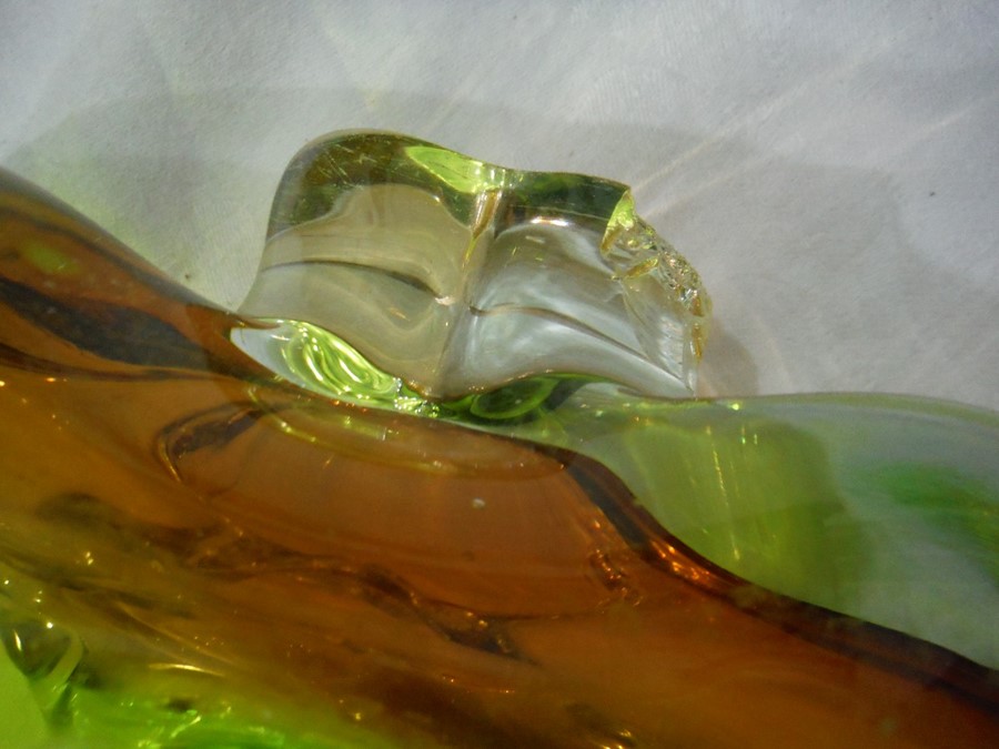 Chribska green and peach glass bowl, assorted paperweights to include Caithness 'Daydreams' example, - Image 14 of 14