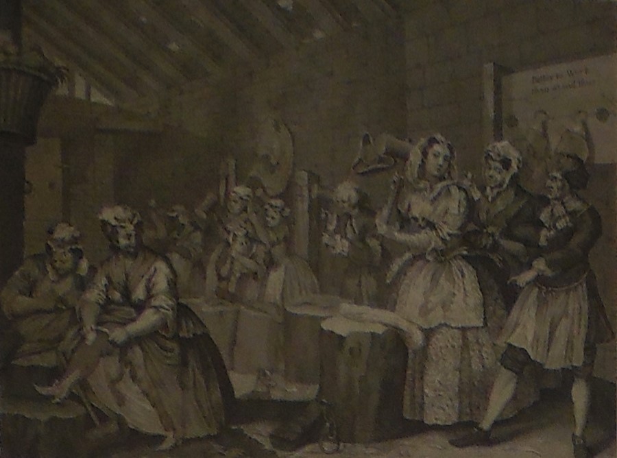 Six 19th century engravings after William Hogarth by R Cooper from the Harlots Progress - Image 5 of 6