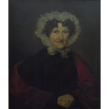 19th century English School Oils on canvas Pair of portraits of Mr & Mrs Job Townsend, a gentleman