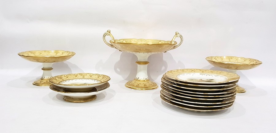 19th century porcelain dessert service depicting c