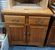 Modern dwarf pine kitchen cupboard fitted two draw