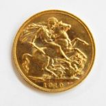1910 gold sovereign EF