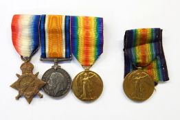 WWI Medal Group, 1914 Star, War Medal and Victory Medal awarded to ENG S LT A G FORBES RNR and a WWI