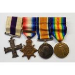 WWI Military Cross gallantry group:- 1914 Star with clasp named to 1663 PTE D H LAYTON HAC, War