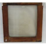 Railway carriage window in oak surround, decoratively engraved with Britannia and marked 'London &