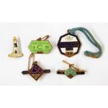 13 Cheltenham Steeplechase Club  enamel and metal badges 1926 - 1957 , Cheltenham Private Rinking