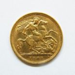 1908 gold half sovereign