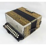 Hohner accordion in original box with The Forbes Easy Graphic Method book and original packing