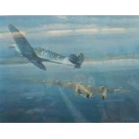 Four aeroplane and ship prints :- Welcome Hokme Yank' , 'Solitude' signed by Gerald Coulson and  '