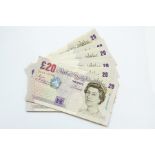 10 x M Lowther 1999-2003 twenty pound notes