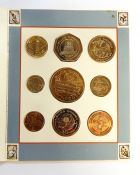 Assorted coinage to include two sets of Isle of Man modern coinage, a 2007 diamond wedding crown,