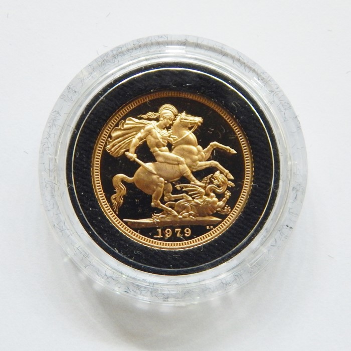 1979 proof gold sovereign in case - Image 2 of 3